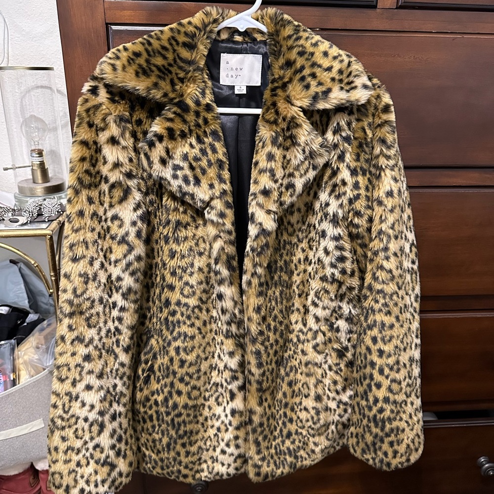 Super cute and warm Target faux fur coat!